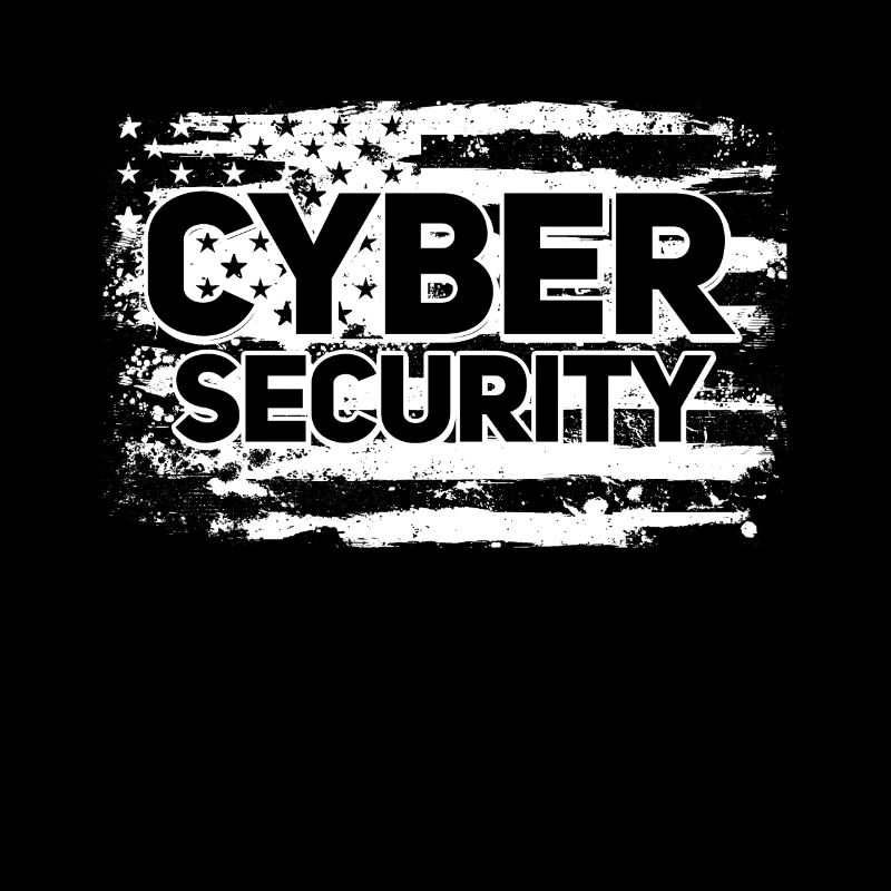 Cybersécurité USA Flag IT Computer