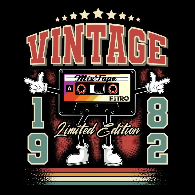 1982 Année de naissance Cassette vintage
