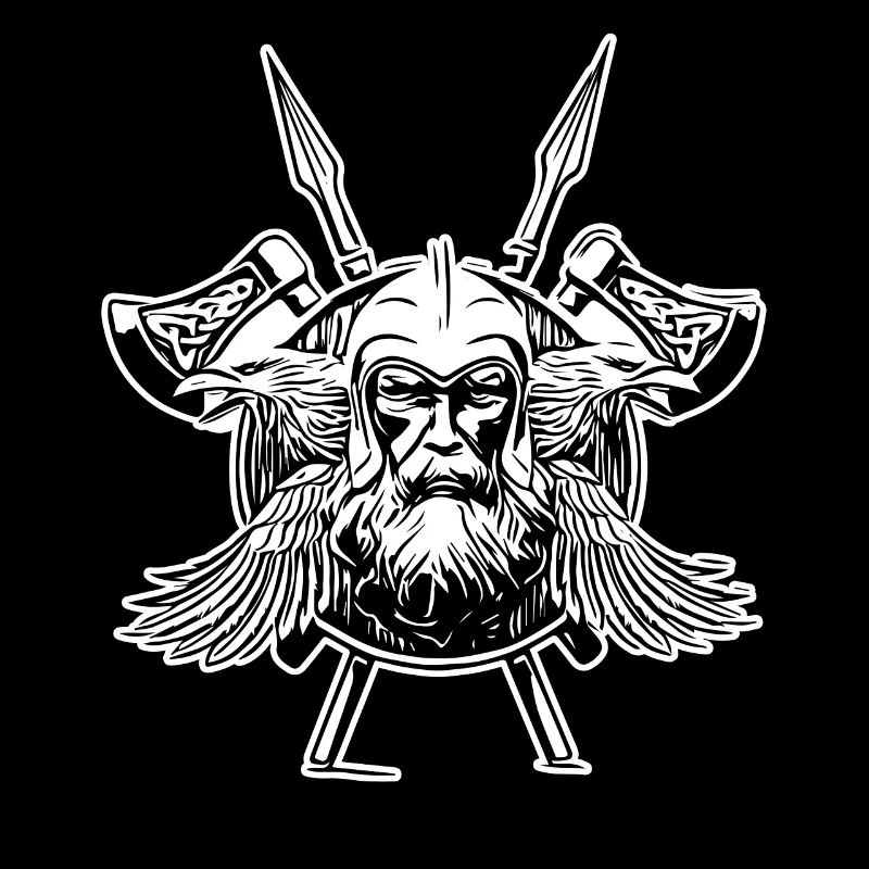 Odin Raben Wikinger Äxte