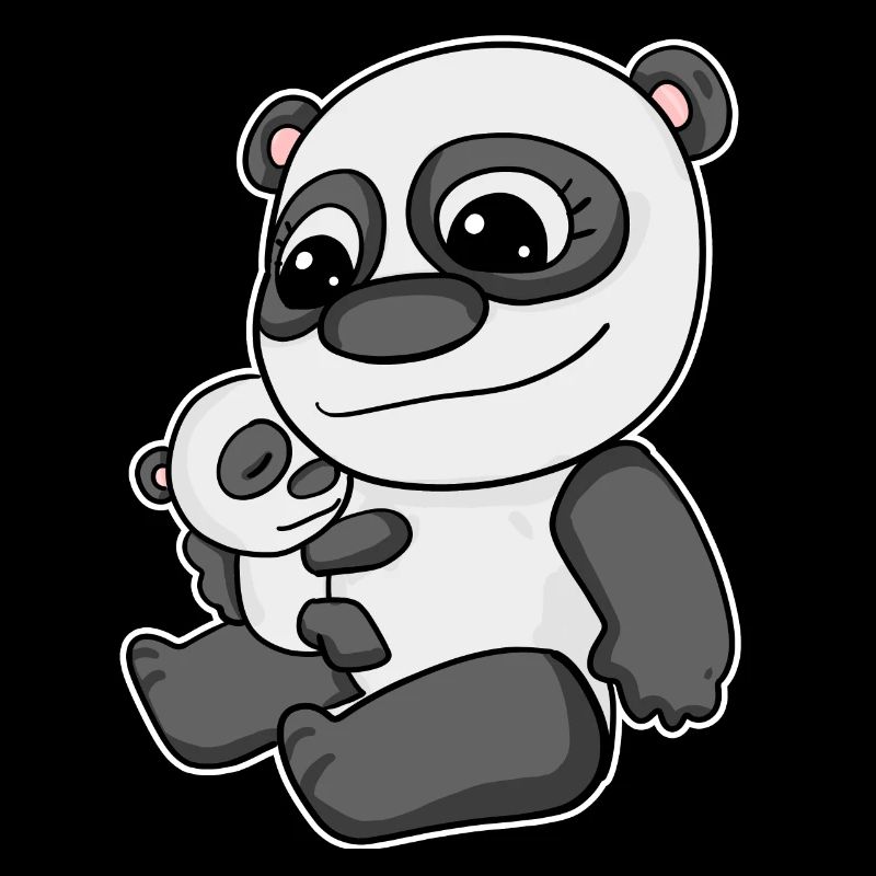Famille - Panda avec bébé panda