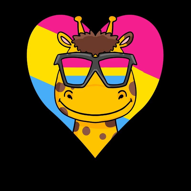 Regalo de corazón de jirafa pansexual