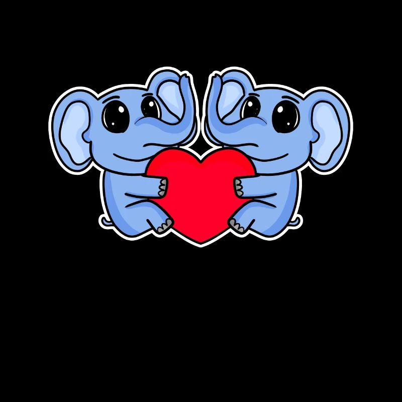 Elefant Herz Liebe Elefanten