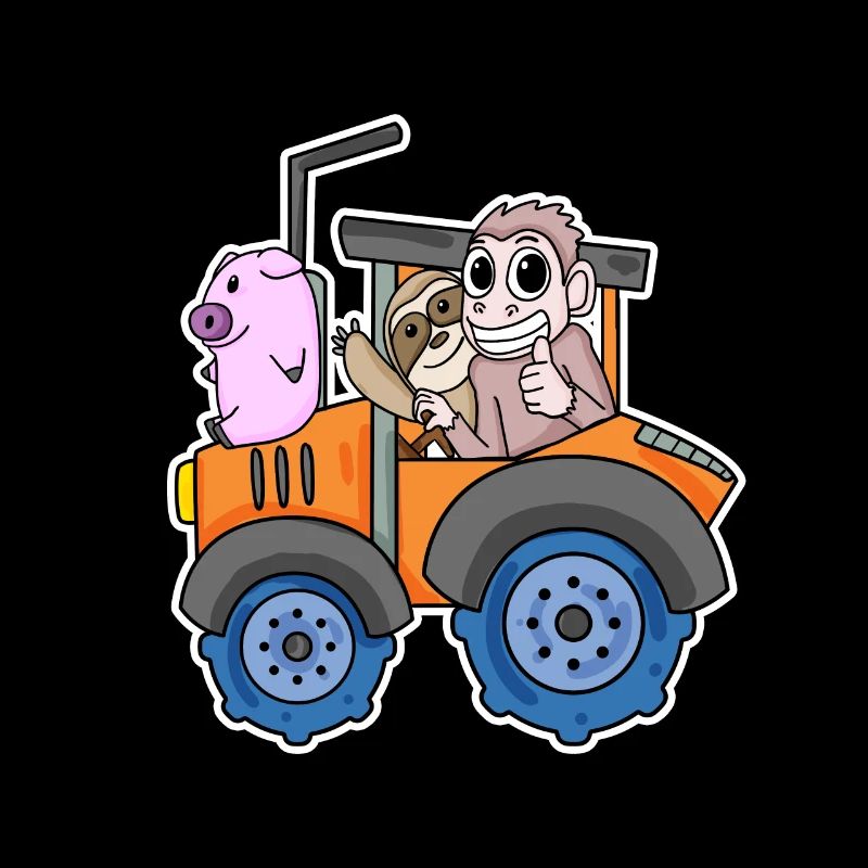 Tractor Tractor Cute Animals