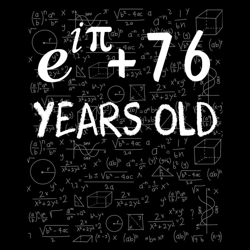 75th birthday 75 years Euler Identity math gift