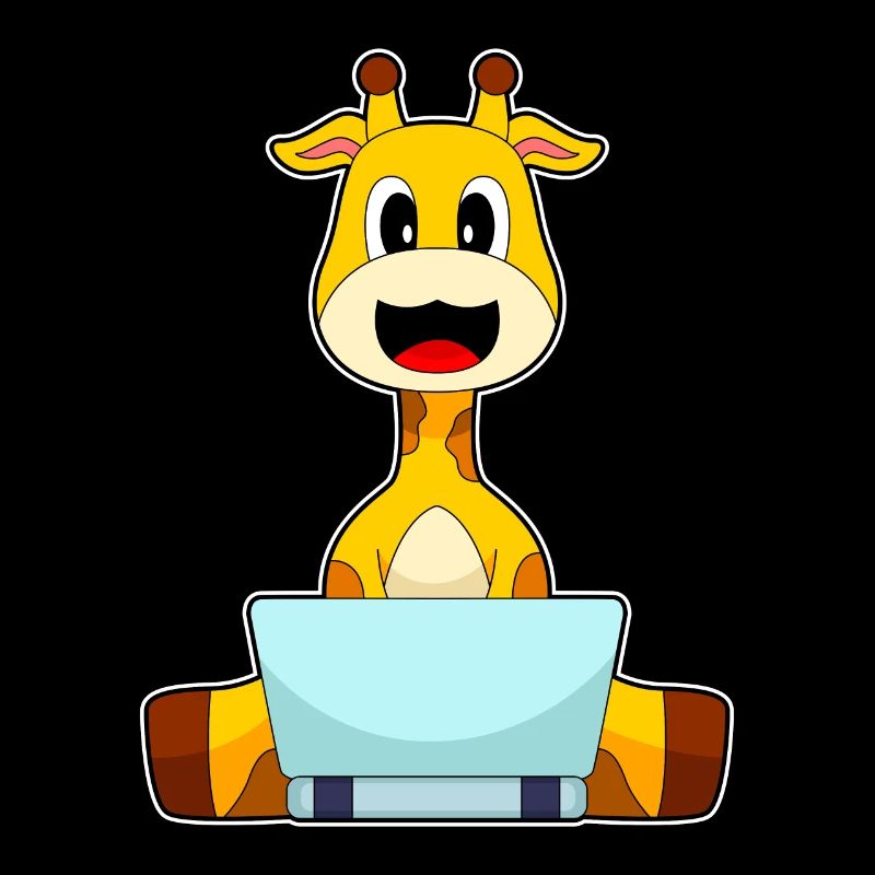 Ordinateur portable girafe