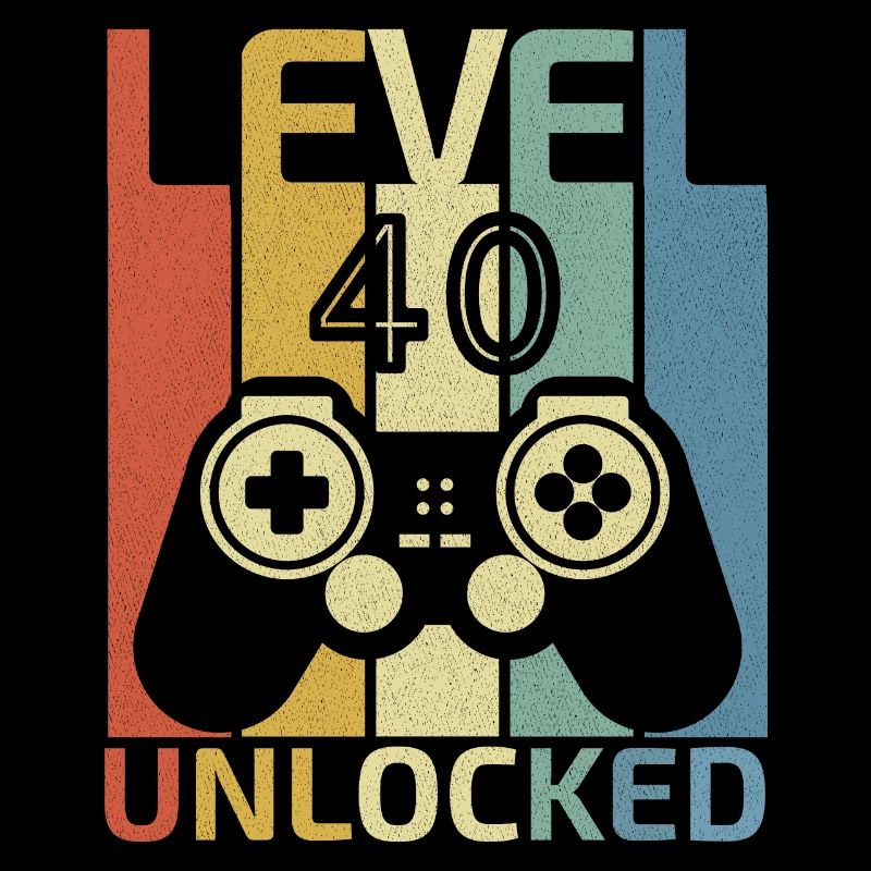 Level 40 freigeschaltet Lustiger Videospieler 40. Geburtstag