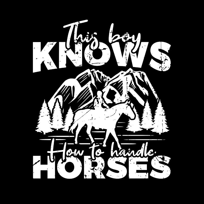 Boy knows how to handle horses