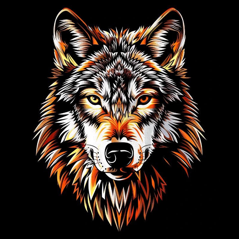 Wolf Motiv Wölfe Wolfsrudel Grauer Wolfshund Wolfs