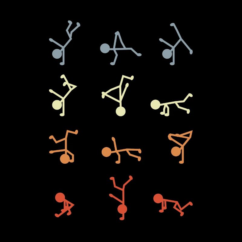 Breakdancer stick figures