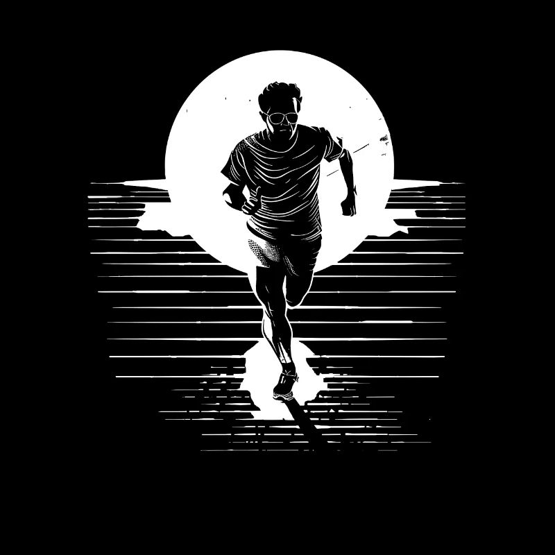 Dessin de garçon marathon