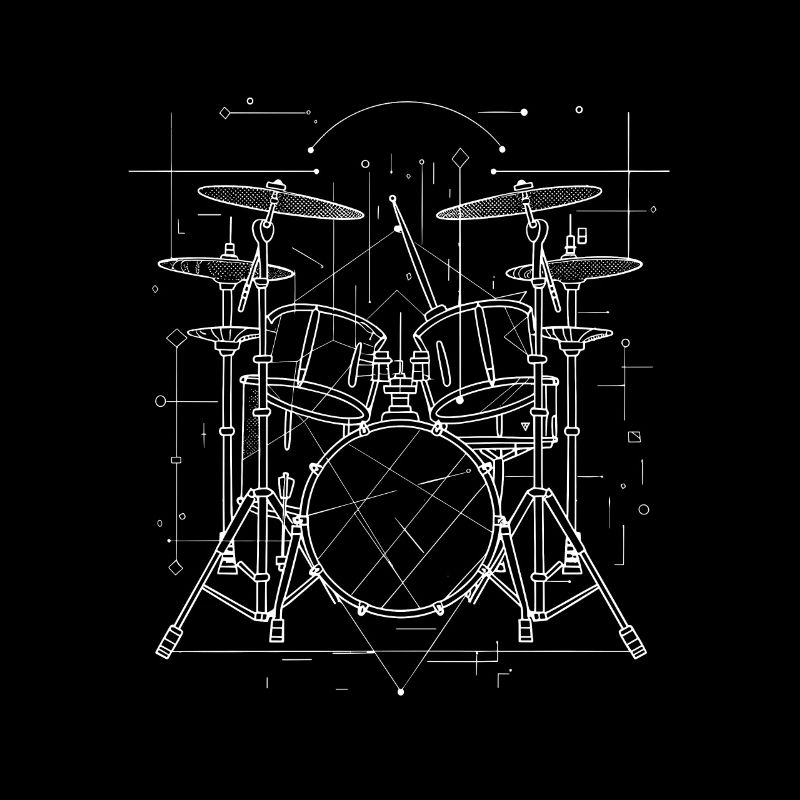 Drumkit Zeichnung
