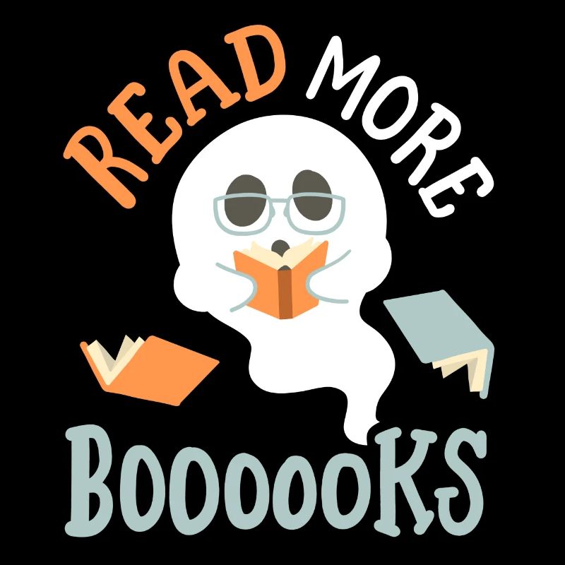 Geist liest Buch Halloween