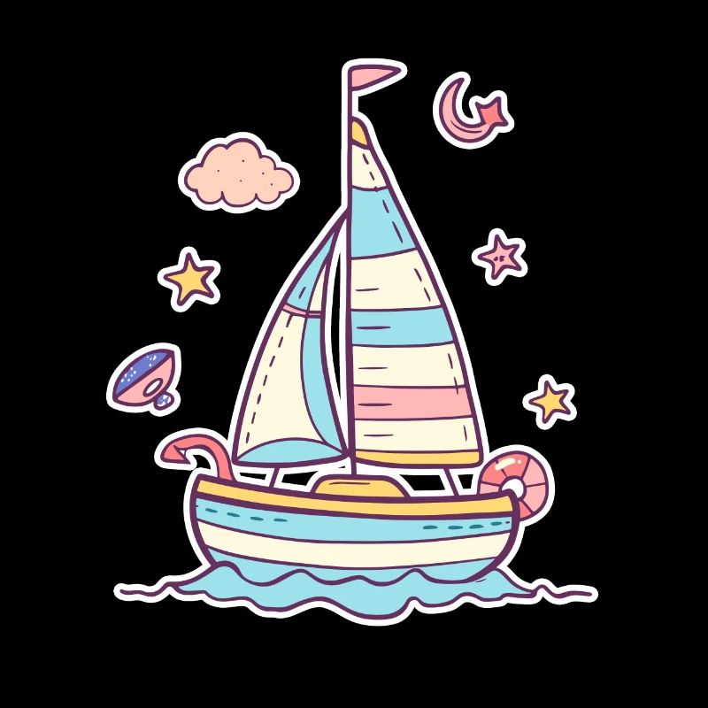 Look de bande dessinée de voile