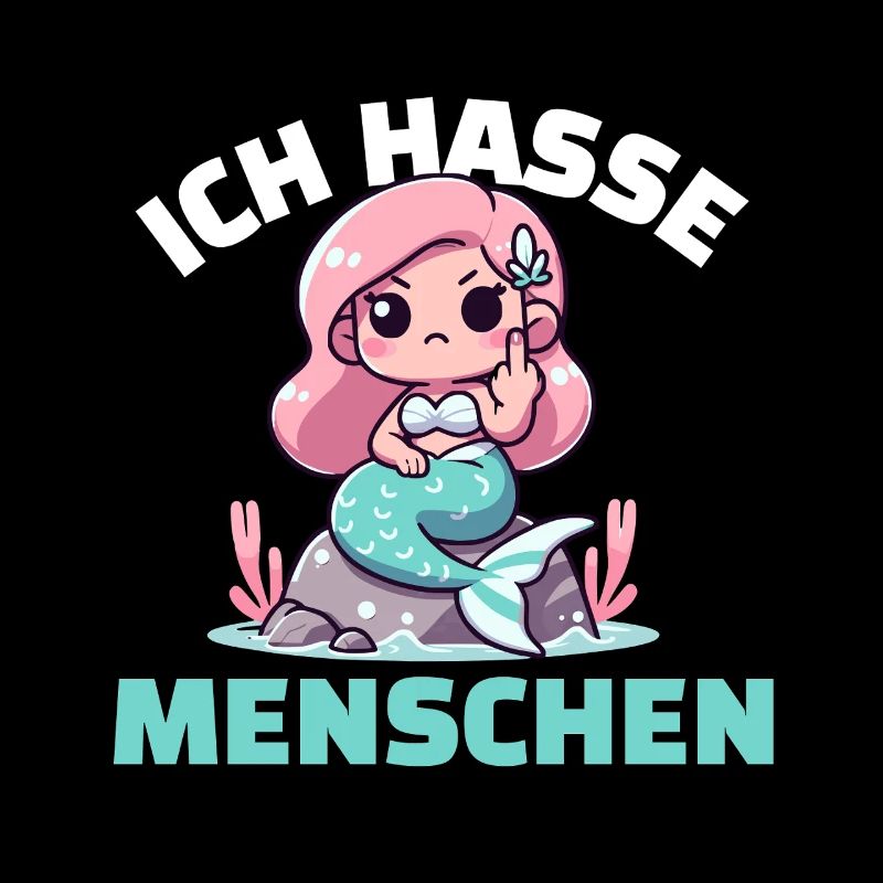 Freche Meerjungfrau mit einer Zynischen Botschaft