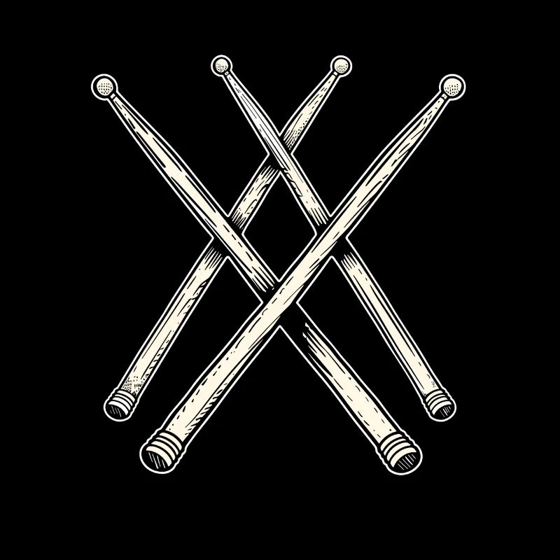 Drumsticks Line Art