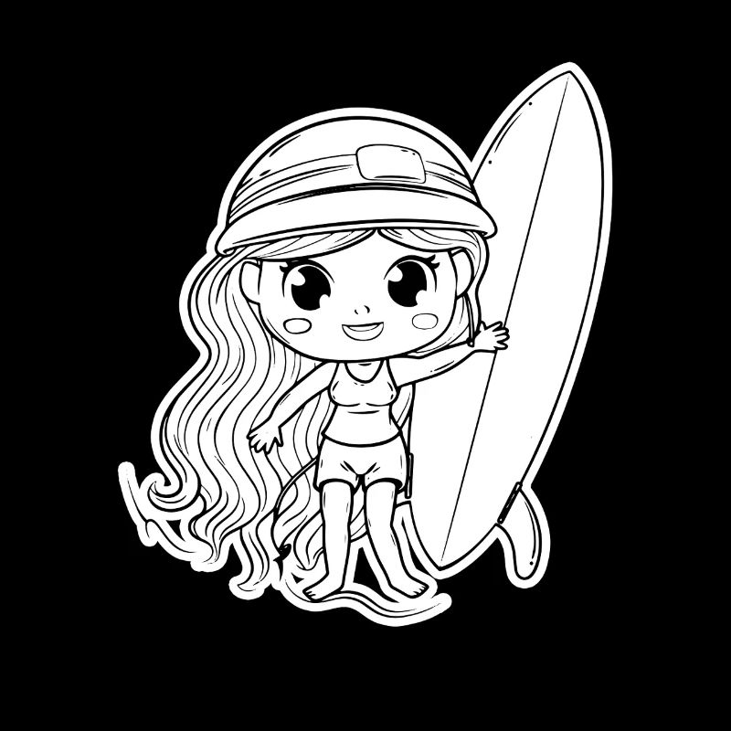 Kleines Surfer Mädchen