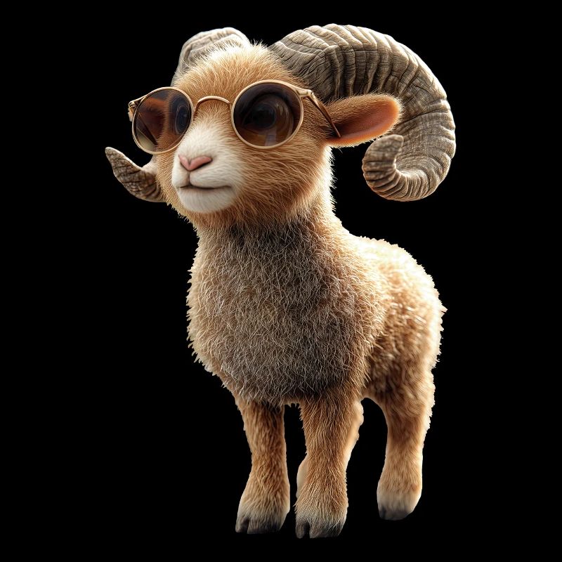 Widder Mufflon Aries Wilde Schafe Männliches Schaf