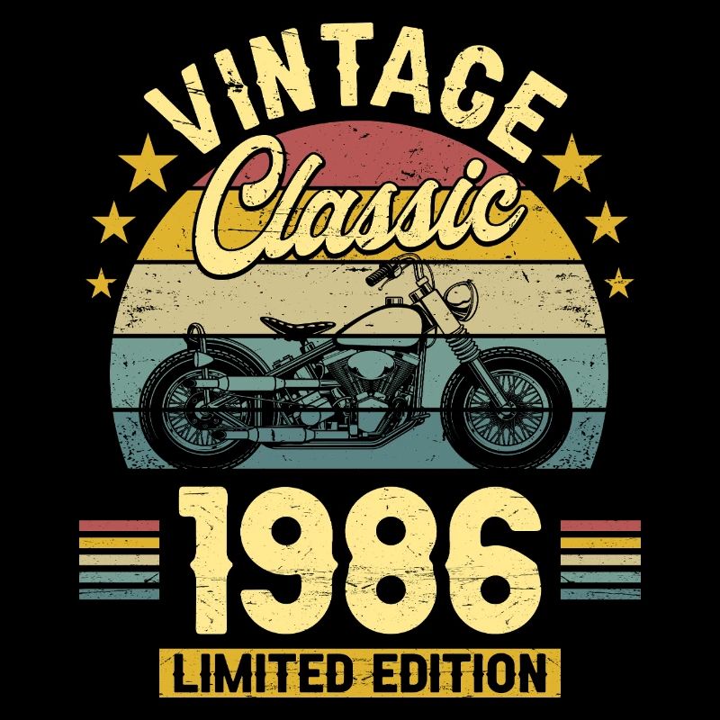 1986 Biker 40. Geburtstag Mann