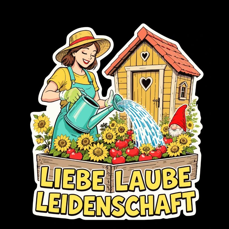 Gärtnerin mit Herz und Blumen