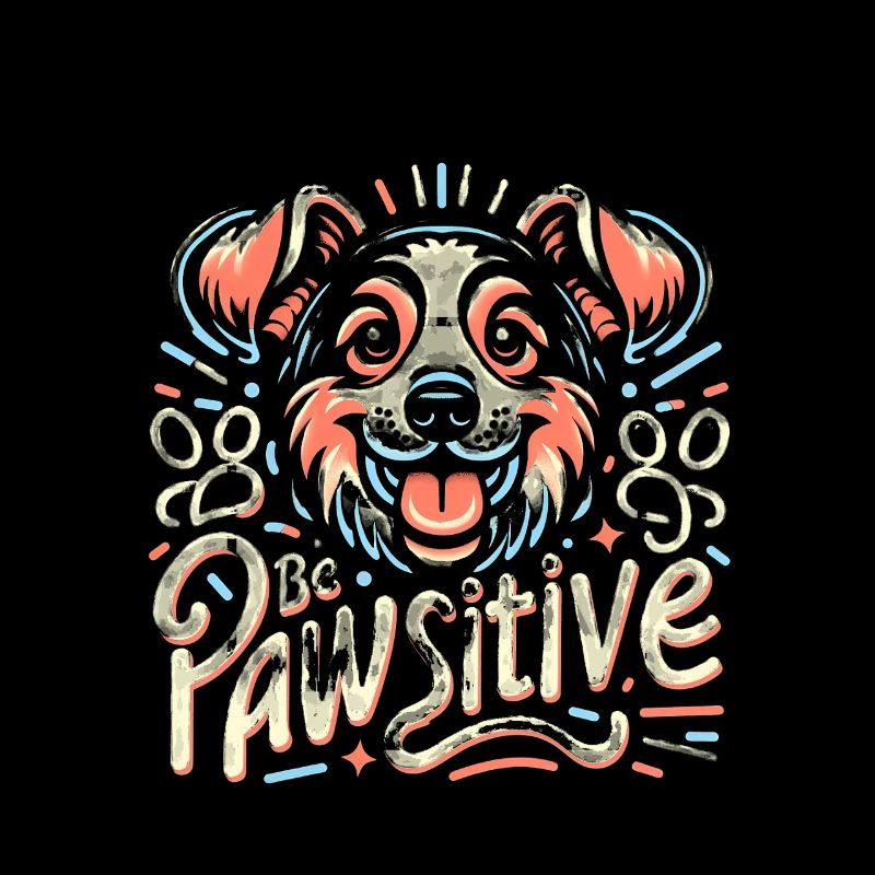 Be pawsitive cute dog