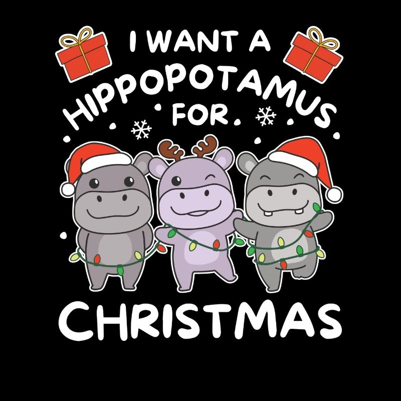 Ich will ein Flusspferd zu Weihnachten süße Hippos