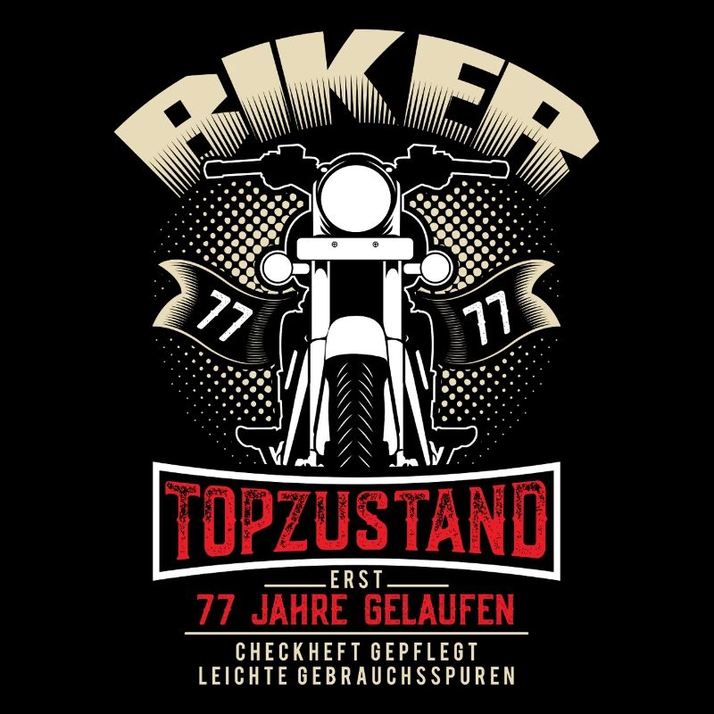 77. Geburtstag Motorradfahrer Motorrad
