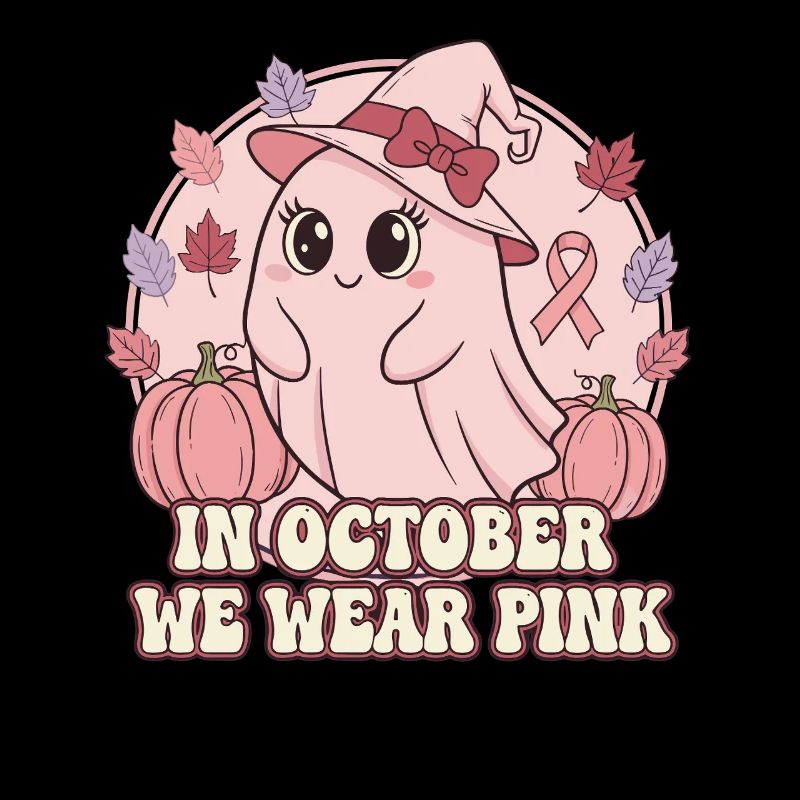Herbstliches Pinkes Halloween Design