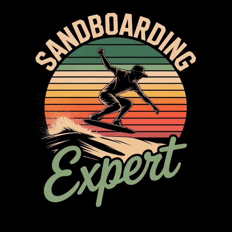 Rétro coucher de soleil Sandboarder Expert Été