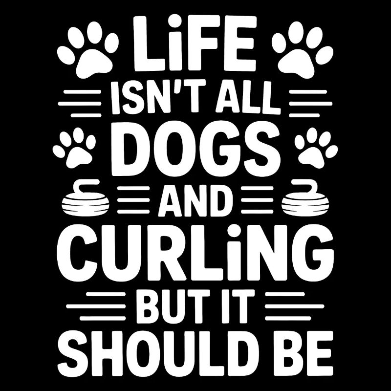 Curling Dire Chiens Drôle Curling Cadeau