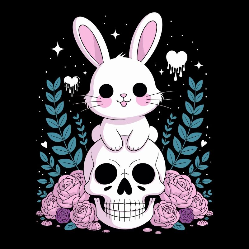 Kawaii Pastel Goth Bunny