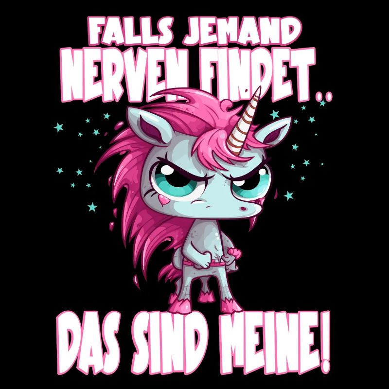 Wütendes Einhorn Pink Spruch