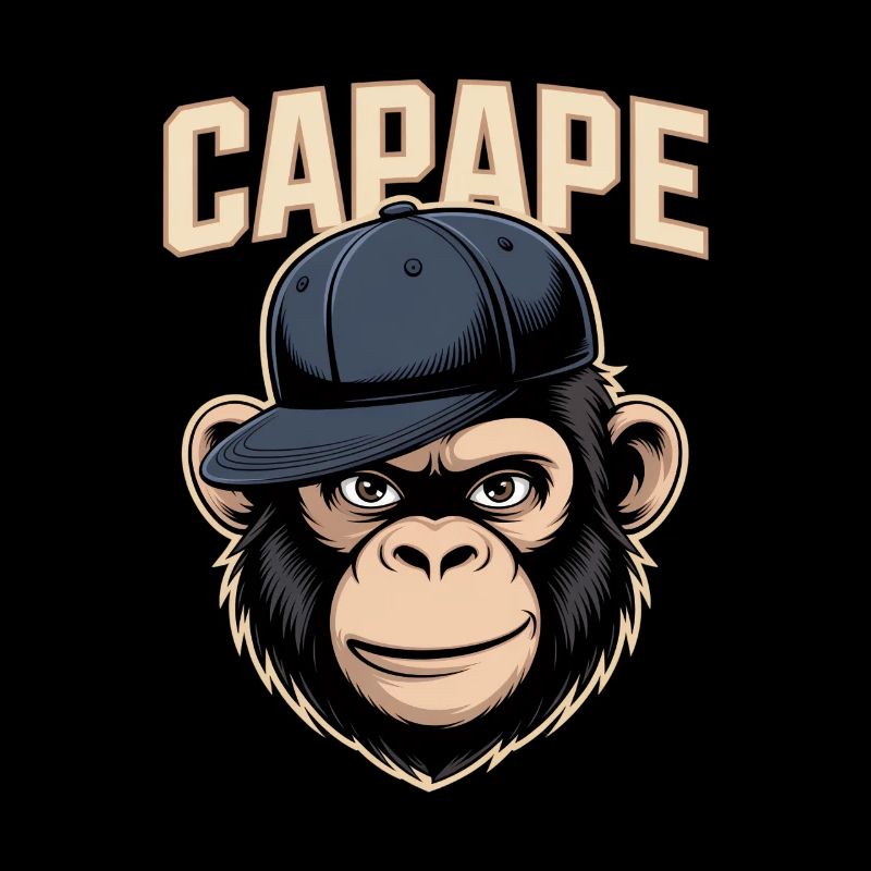 CAPAPE Monkey with Cap Streetstyle Urban Vibe
