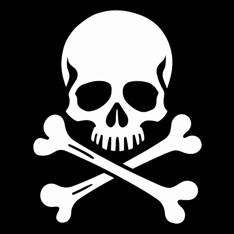 Crâne Jolly Roger classique