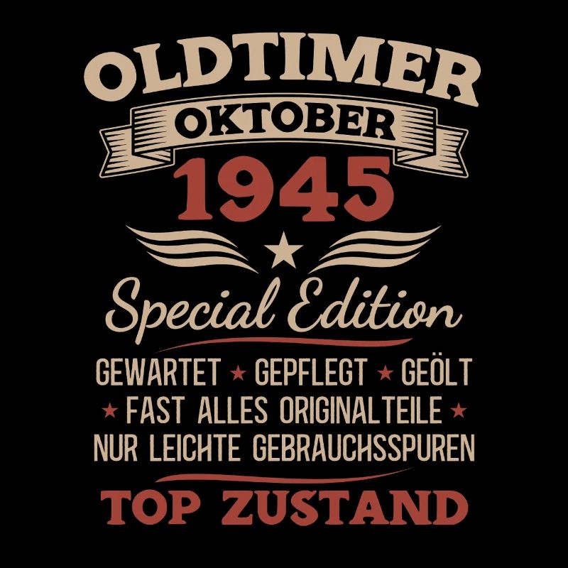 80. Geburtstag Geschenk Oldtimer Oktober 1945