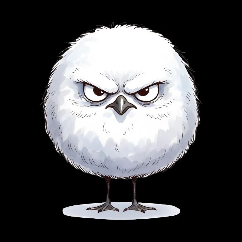 Grimmige runde Möwe 
