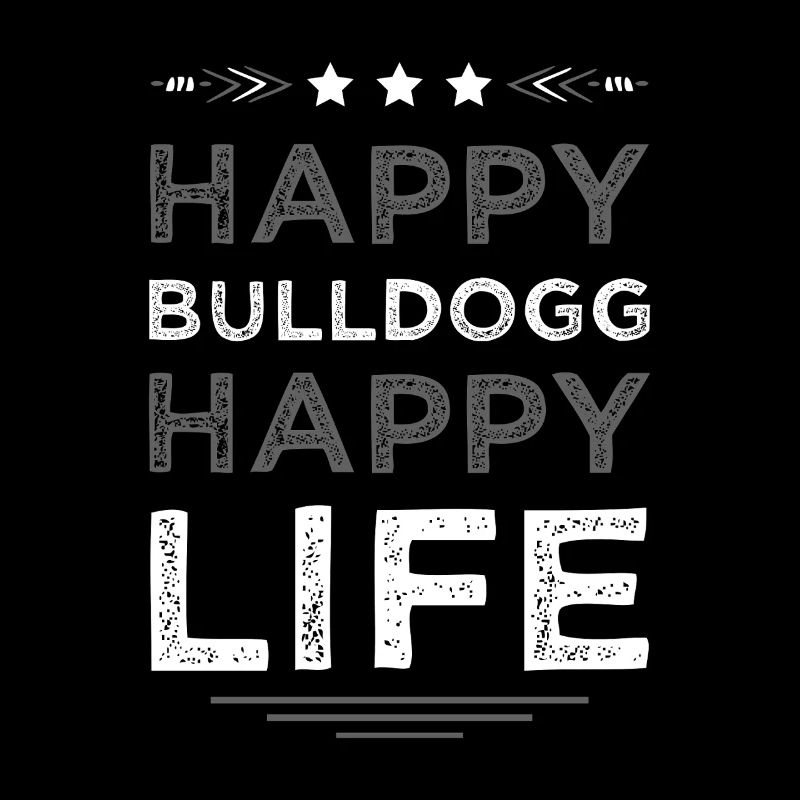 Joyeux bouledogue, vie heureuse
