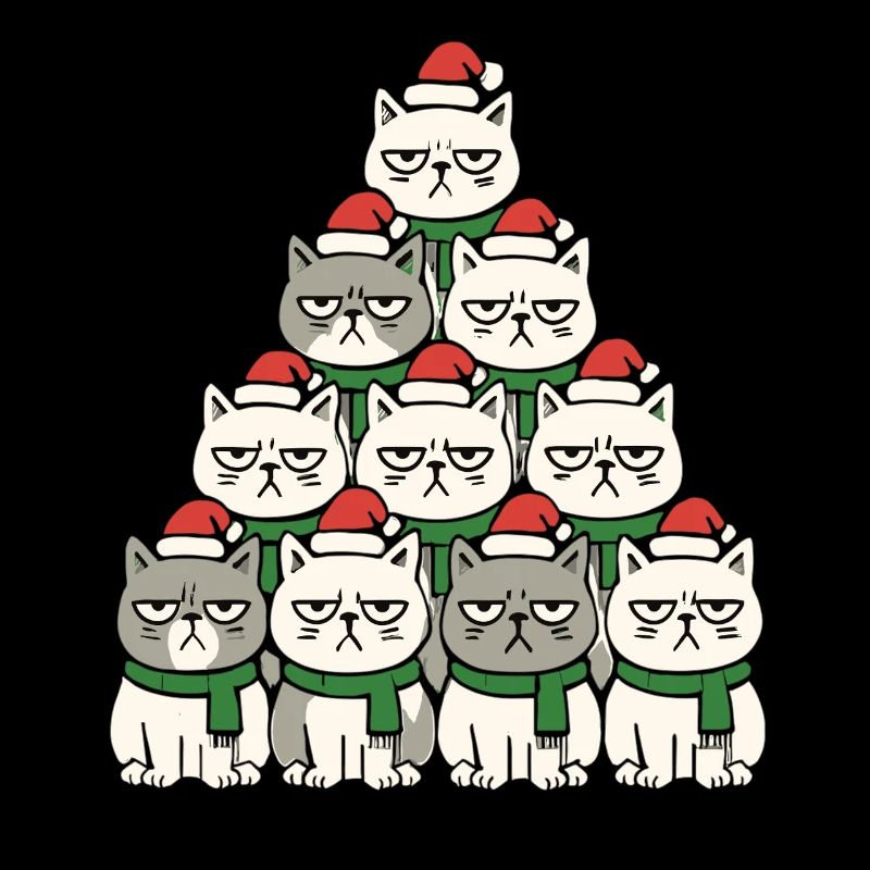  Grumpy Christmas Cats – Lustiges Katzen