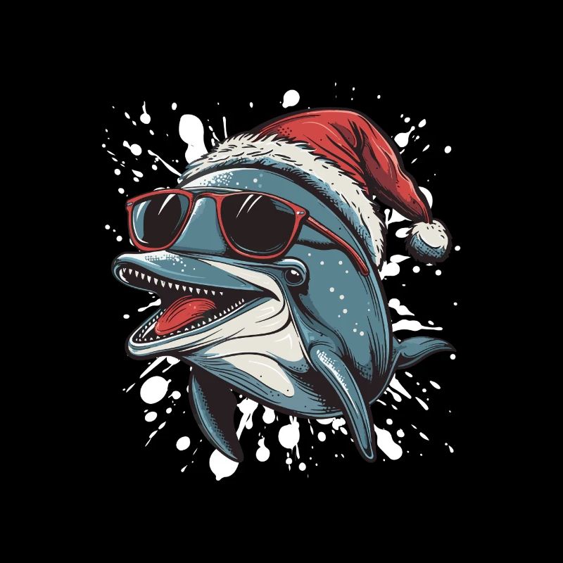 Delfin Weihnachten Lustig
