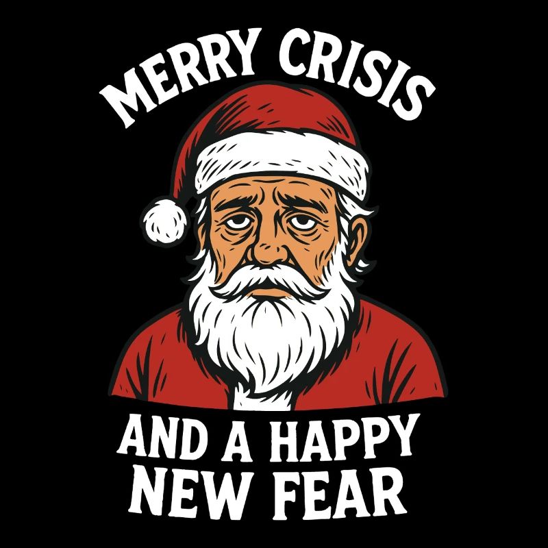 Une crise joyeuse et une nouvelle peur heureuse Père Noël