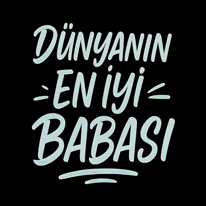 Bester Papa in türkische Sprache -Lettering Design