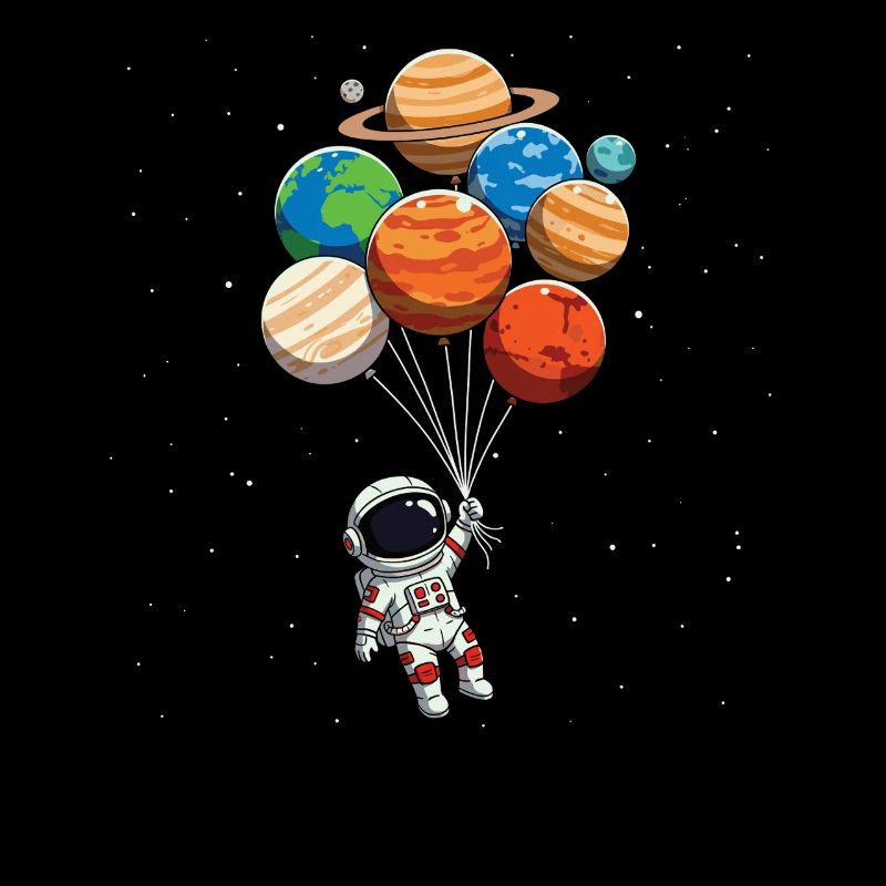 Astronaut Balloon Planets