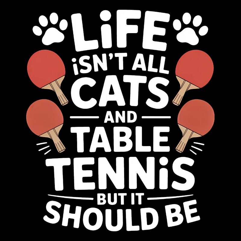Dicton de tennis de table, blague de chat, cadeau de tennis de table