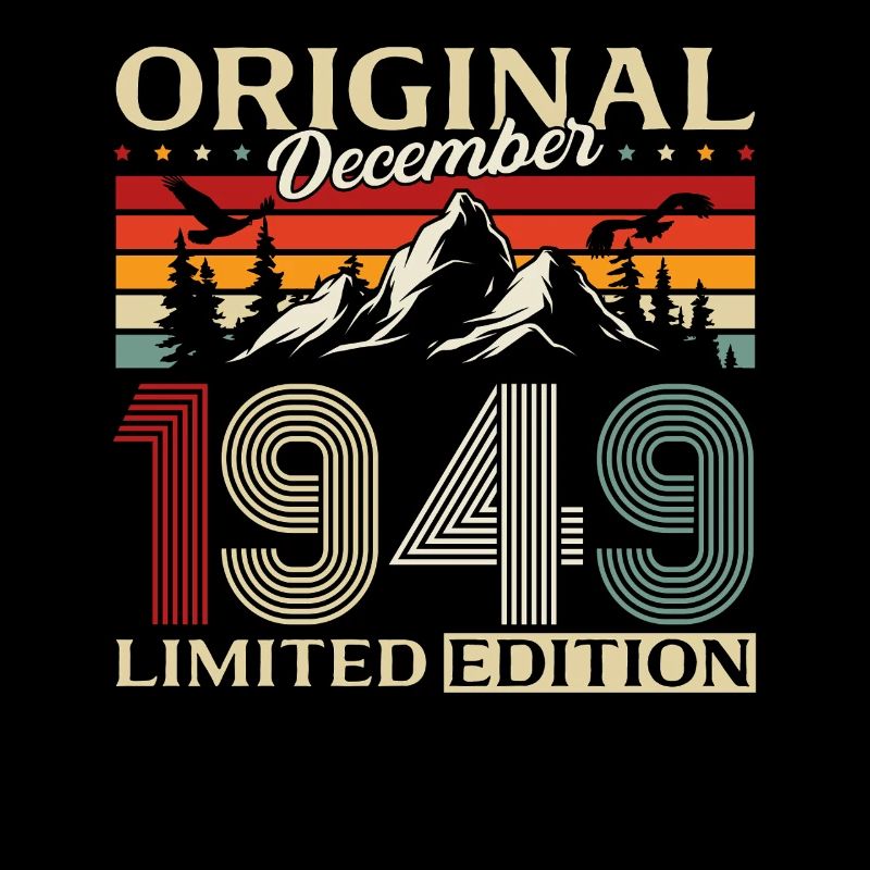 76e anniversaire Original décembre Né en 1949