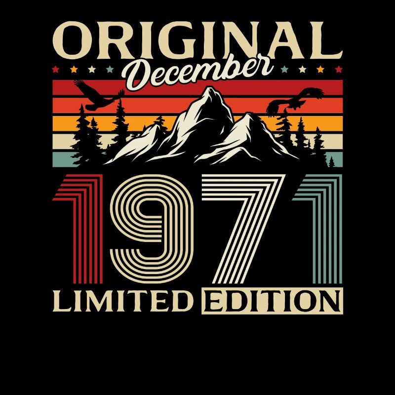 54e anniversaire Original décembre Né en 1971