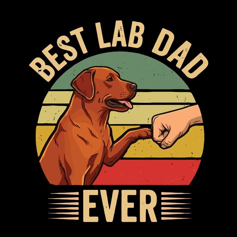Best Lab Dad Ever – Foxred Labrador Design