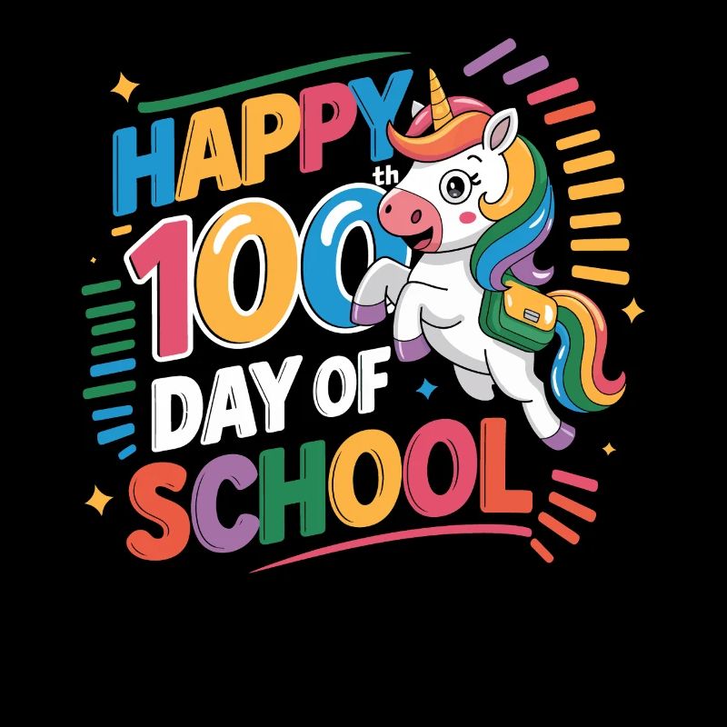 100 Tage Schule Einhorn Feier