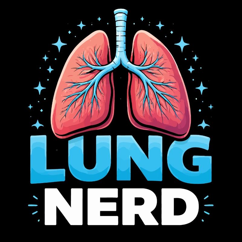 Lung Nerd: bunte Lungenillustration