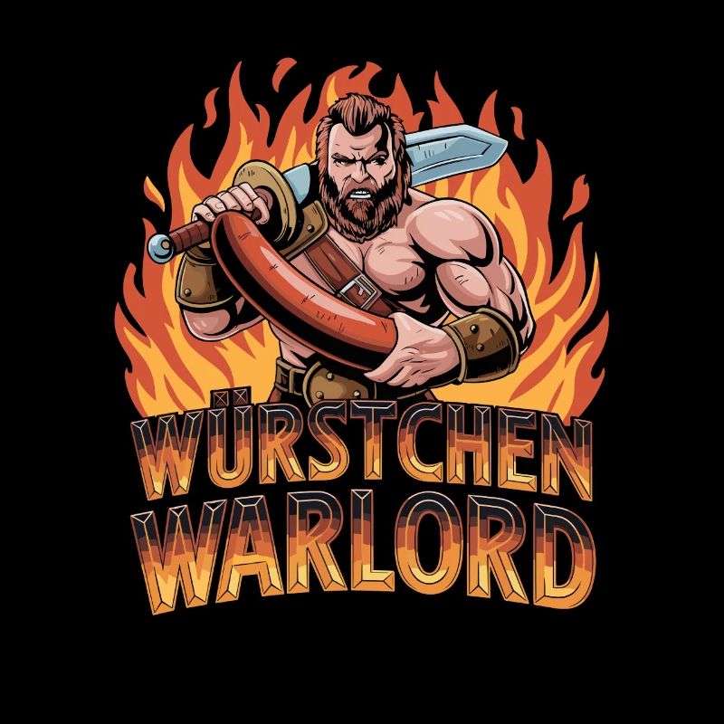  Würstchen Warlord Grillmeister Barbecue Wurst