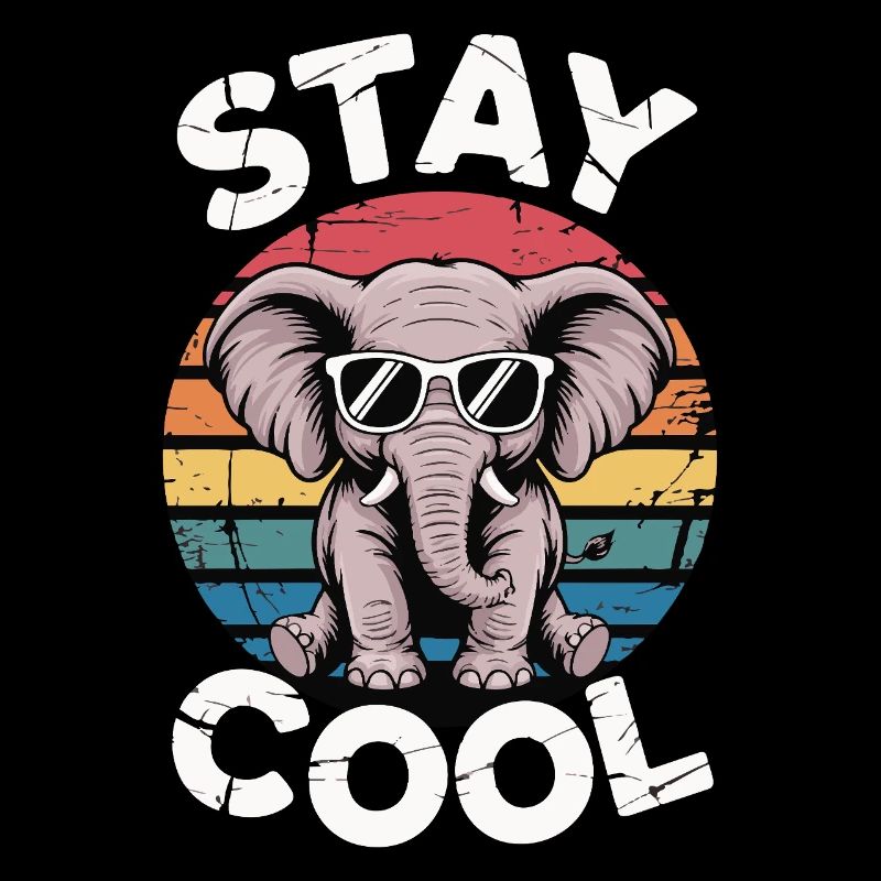 Stay Cool Elefant - Kinder Retro