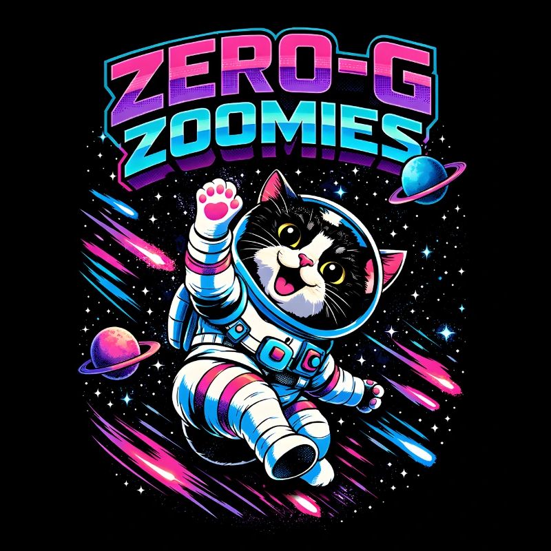 Null-G Zoomies | Astro Katze Weltraum Humor